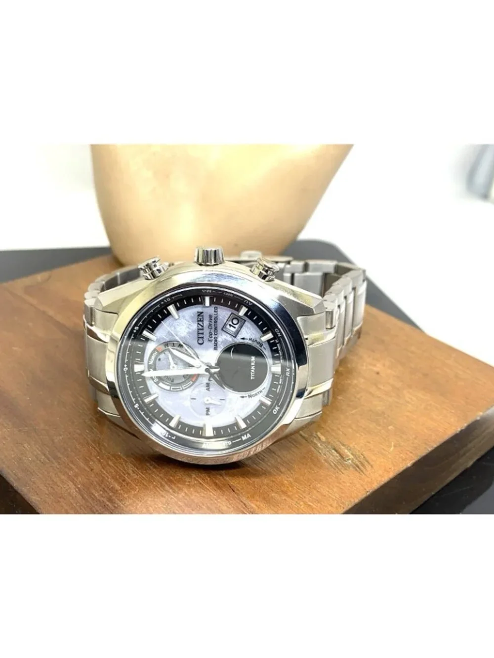 Citizen Tsuki-Yomi A-T Men's Watch BY1010-57H Eco Drive Moonphase Titanium 43mm